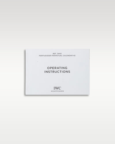 IWC, Portugieser Perpetual Calendar 42, IW344203, operating instructions booklet