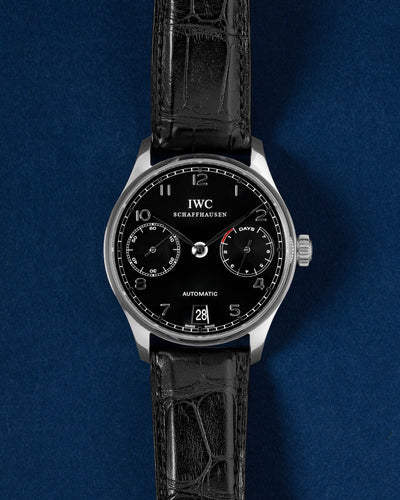 2008 Black IWC Portuguese Automatic IW500109 | Grand Caliber Watches