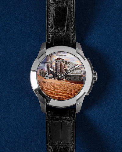 Animation dial Jacob & Co. Pioneer Excavator PI122.20.AB.AA.ACA4D | Grand Caliber Watches