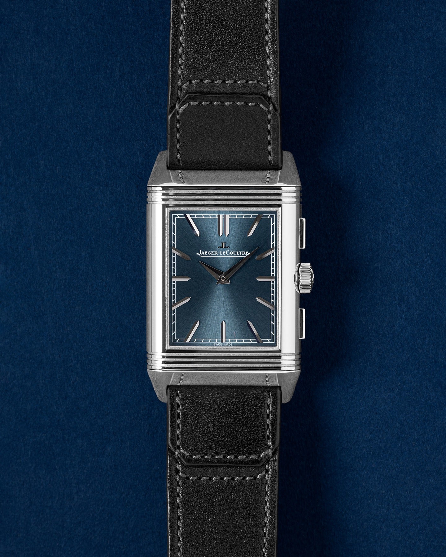 Blue JLC Reverso Tribute Chronograph Q389848J | Grand Caliber Texas