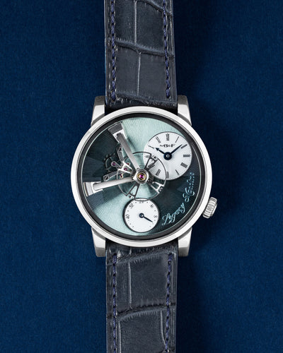Vert d'eau dial MB&F Legacy Machine 101 LM101 | Grand Caliber Watches DFW
