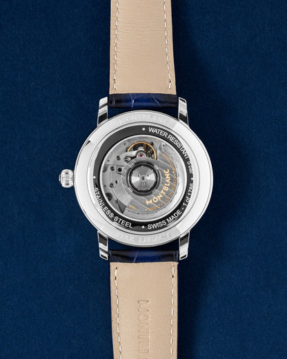 blue Montblanc Star Legacy Moonphase 129630 | Grand Caliber Dallas