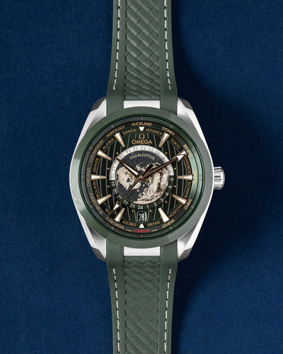 Omega Aqua Terra 150M Worldtimer Green 220.30.43.22.10.001 | Grand Caliber
