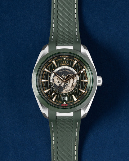 Omega Aqua Terra 150M Worldtimer Green 220.30.43.22.10.001 | Grand Caliber