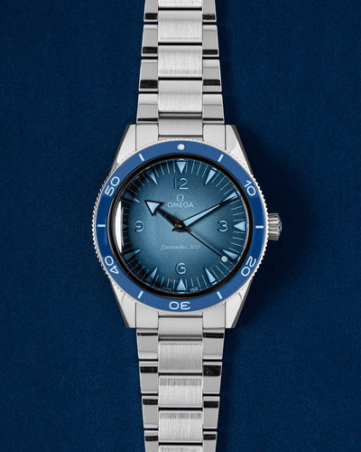 Summer Blue Omega Seamaster 300 234.30.41.21.03.002 | Grand Caliber DFW, Texas