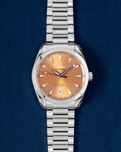 Orange Omega Seamaster Aqua Terra 38 150M | Grand Caliber Dallas, Texas