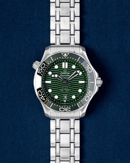 Green Omega Seamaster Diver 300 M 210.32.42.20.10001 | Grand Caliber Dallas, Texas