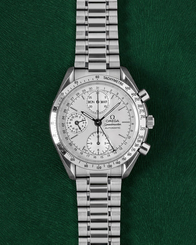 Silver Omega Speedmaster Day Date 3521.30.00 | Grand Caliber DFW