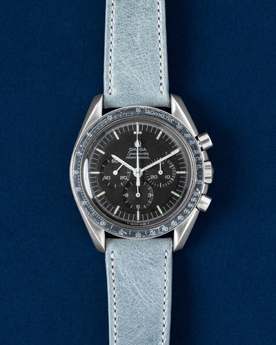 Vintage 1969 Omega Speedmaster Professional 145.022 Pre-Moon matte black dial chronograph watch at Grand Caliber Dallas