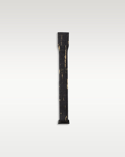 Alternative black-coated cork Velcro strap included with the Omega Speedmaster Apollo 11 anniversary kit