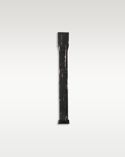 Alternative black-coated cork Velcro strap included with the Omega Speedmaster Apollo 11 anniversary kit
