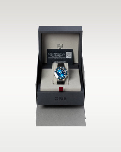 Oris Aquis Date 0140077694135-0742274FC Steel Blue Watch | Grand Caliber Dalas