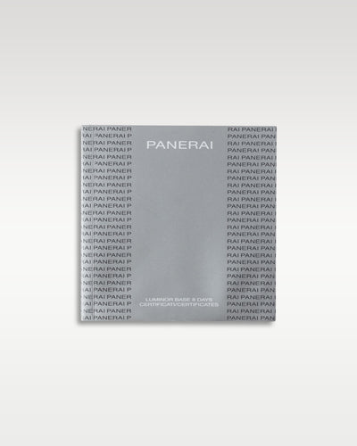 Official grey geometric-patterned Officine Panerai owners user guide and mechanical movement operating instructions booklet