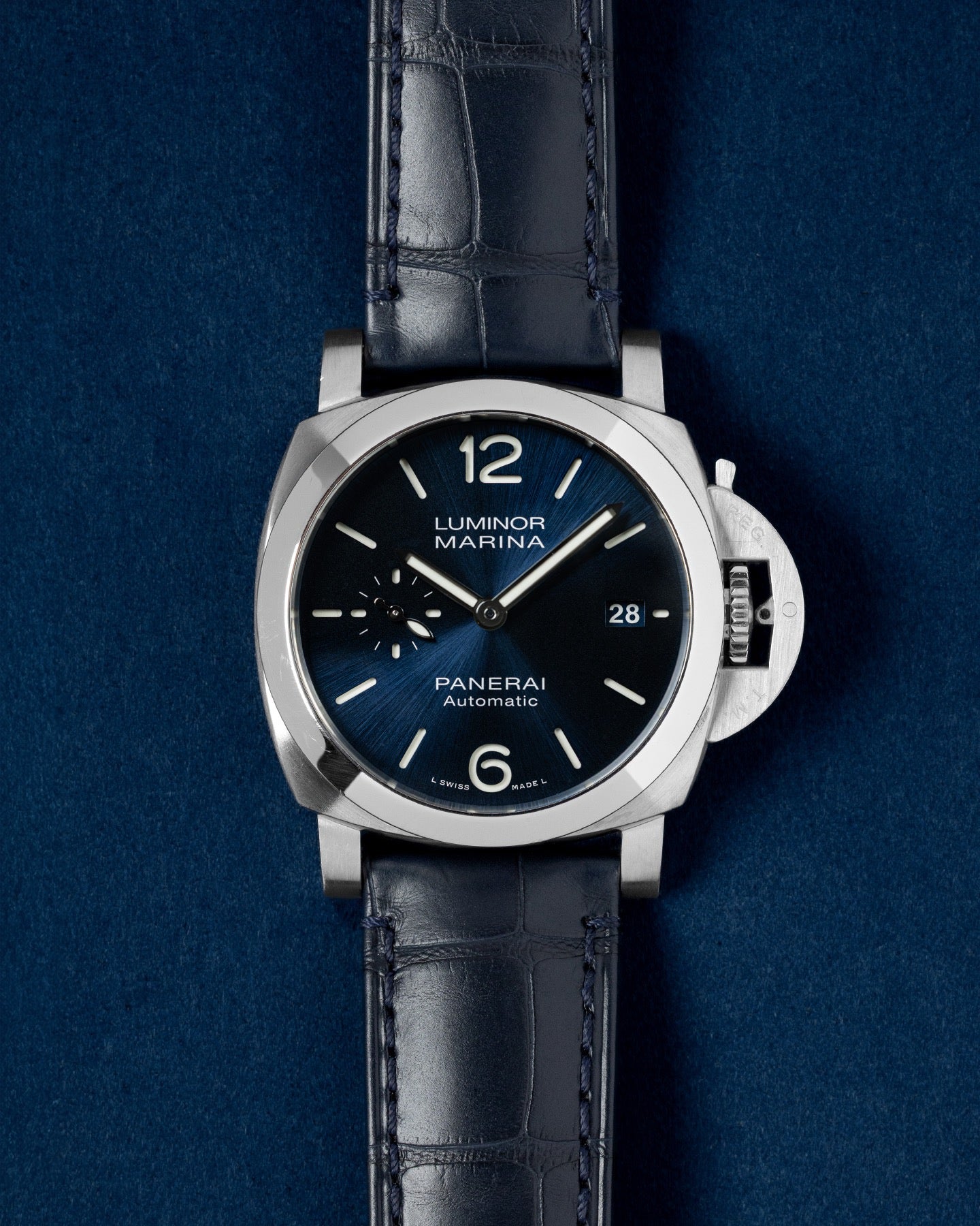 Blue Panerai Luminor Marina Quaranta PAM 01270 | Grand Caliber DFW