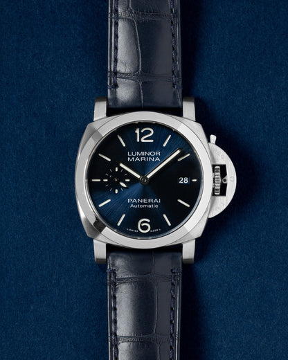Blue Panerai Luminor Marina Quaranta PAM 01270 | Grand Caliber DFW
