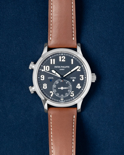 2019 White Gold Patek Philippe Calatrava Pilot Travel Time 5524G Watch | Grand Caliber