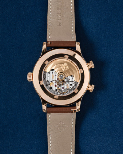 Rose gold Patek Philippe Calatrava Pilot Travel Time 5524R-001 | Grand Caliber