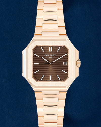 Chocolate dial Patek Philippe Cubitus 7128/1R-001 | Grand Caliber Watches TX