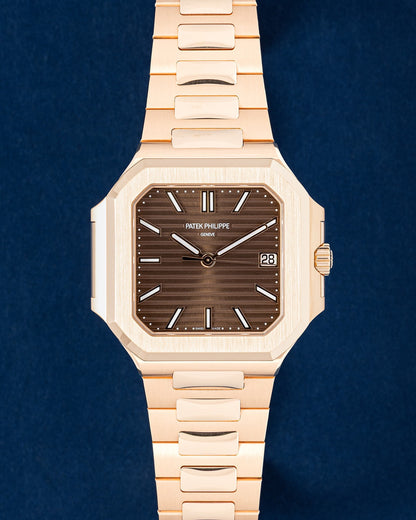 Chocolate dial Patek Philippe Cubitus 7128/1R-001 | Grand Caliber Watches TX