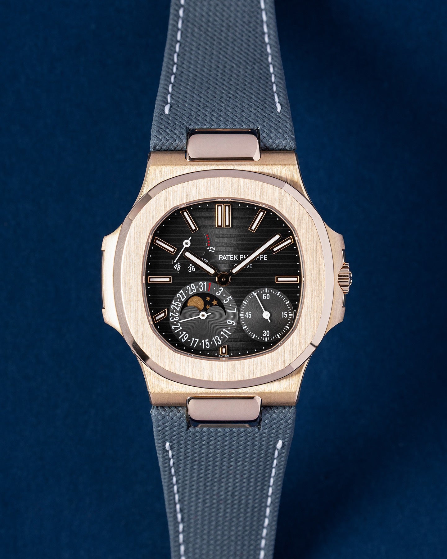 Rose Gold Patek Philippe Nautilus 5712R-001 | Grand Caliber Mens Watches