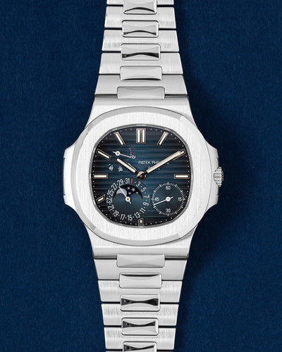 blue dial Patek Philippe Nautilus 5712/1A-001 | Grand Caliber Watches Dallas