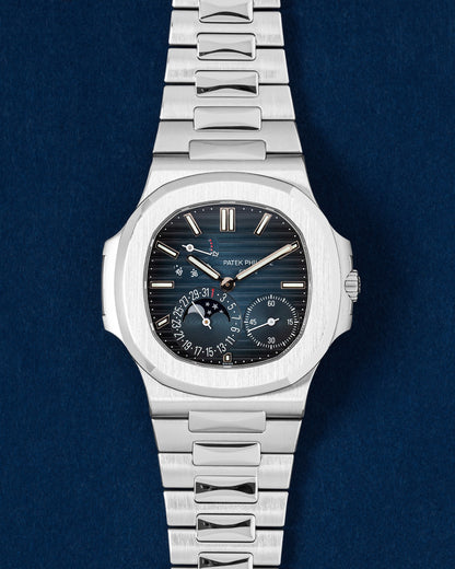 blue dial Patek Philippe Nautilus 5712/1A-001 | Grand Caliber Watches Dallas