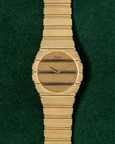 30mm Yellow Gold Piaget Polo 791C701 1980 Vintage Watch at Grand Caliber
