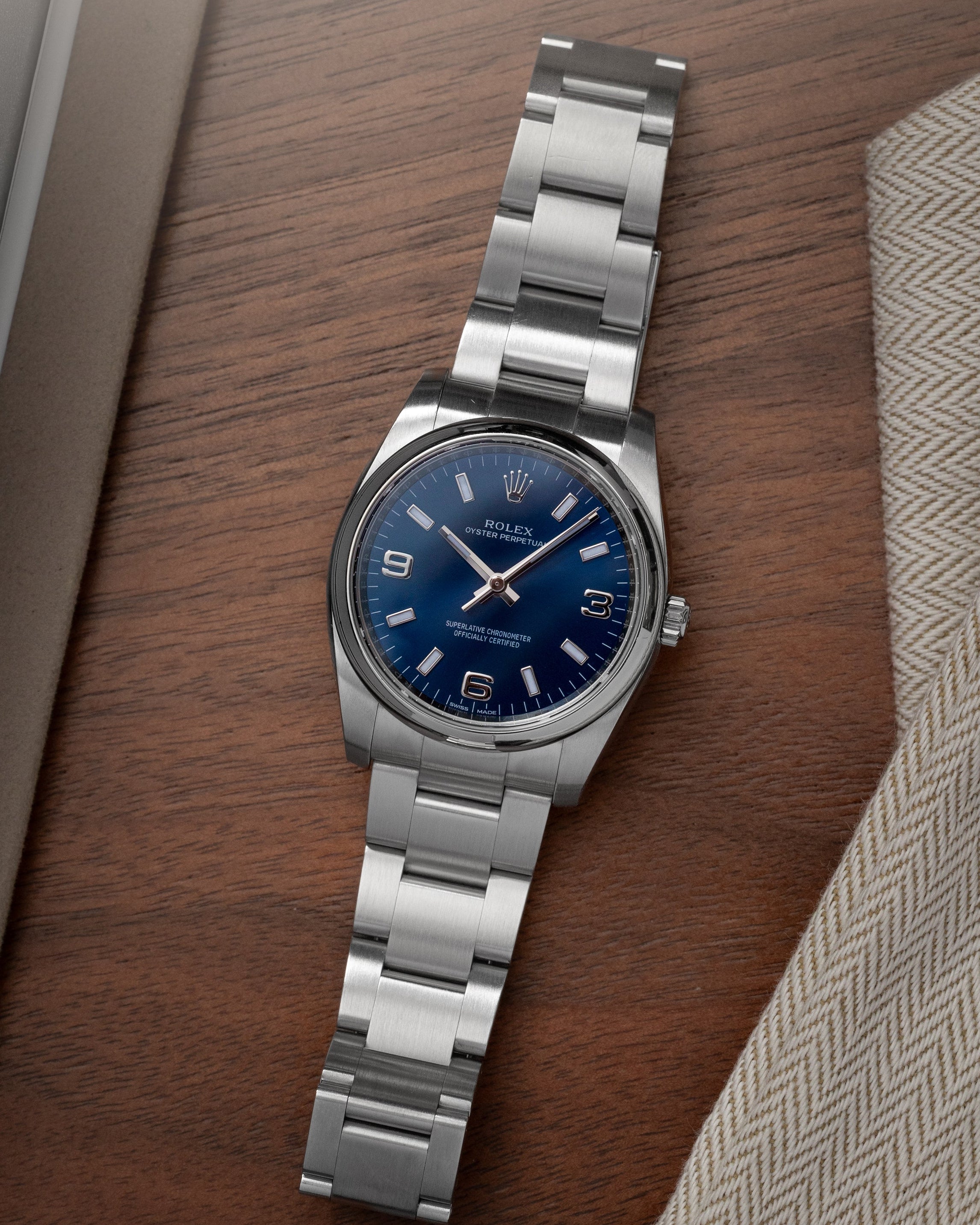 Rolex Air-King 34 114200 Blue Dial | Grand Caliber Watches Dallas