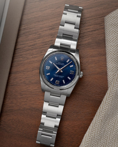 Rolex Air-King 34 114200 Blue Dial | Grand Caliber Watches Dallas