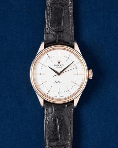 2021 Rose Gold Rolex Cellini Time 50505 | Grand Caliber Watches Dallas