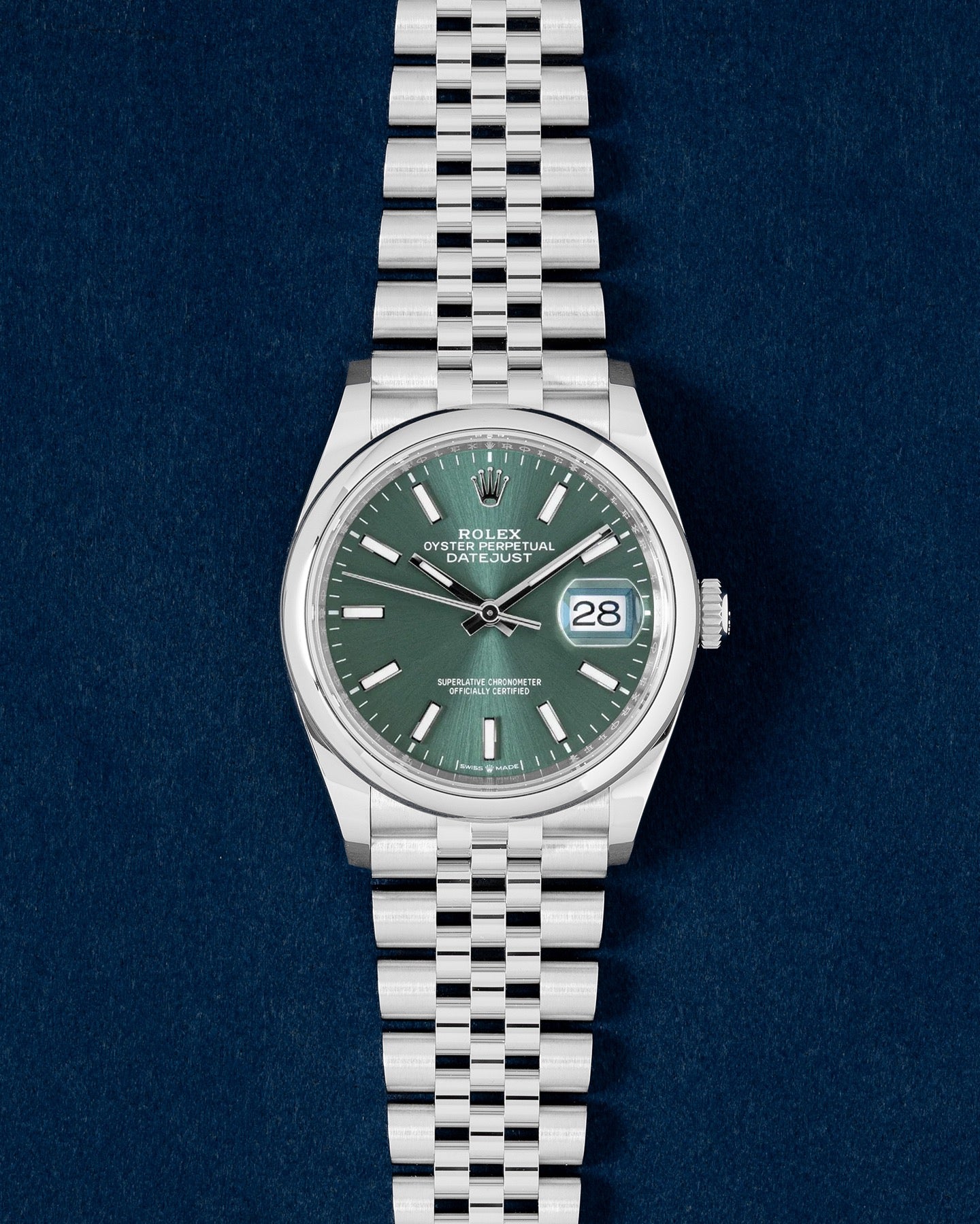 Mint Green Rolex Datejust 126200 | Grand Caliber 36mm Watches Dallas