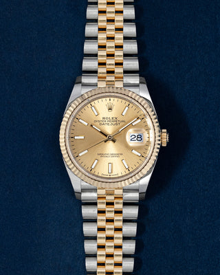 36mm Champagne Dial Two-Tone Yellow Gold Rolex Datejust 126233