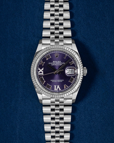 Steel Purple Rolex Datejust 126234 Watch | Grand Caliber Dallas
