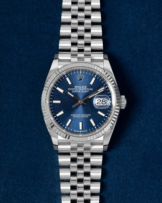 Bright Blue Dial 36mm Rolex Datejust 126234 | Grand Caliber Watches