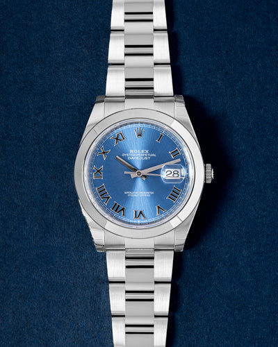 41mm Steel Blue Rolex Datejust 126300 Unworn Watch at Grand Caliber