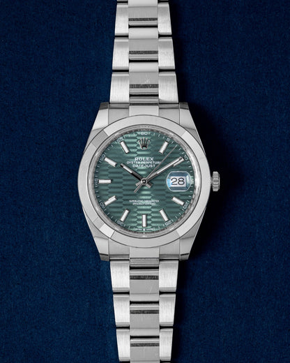 Green Motif Rolex Datejust 126300 | Grand Caliber Dallas, Texas