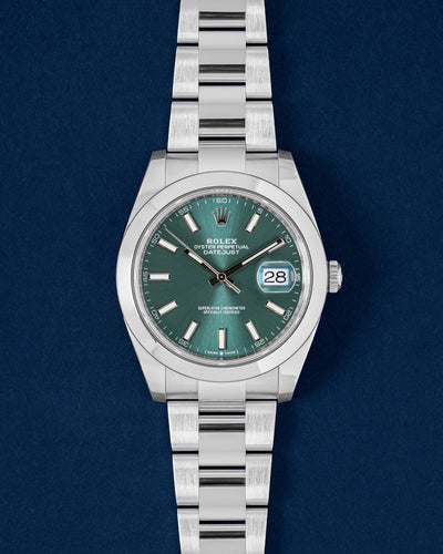 2025 Mint Green Rolex Datejust 126300 | Men's Watches at Grand Caliber near you