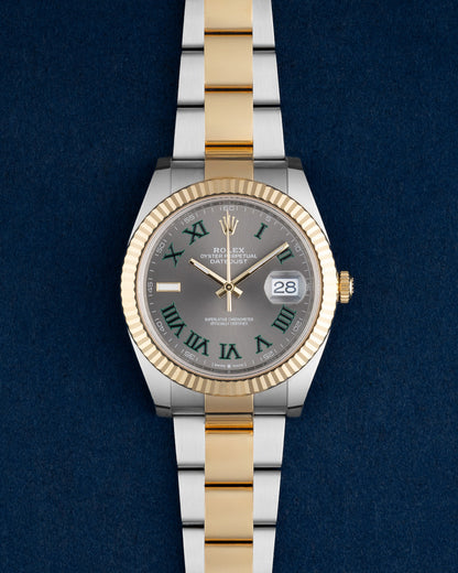 Two Tone Yellow Gold Rolex Datejust Wimbledon 126333 | Grand Caliber