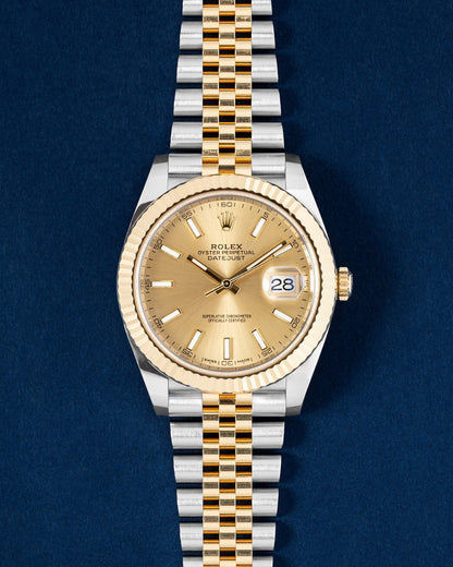champagne index dial Rolex Datejust 126333 | Grand Caliber Watches DFW