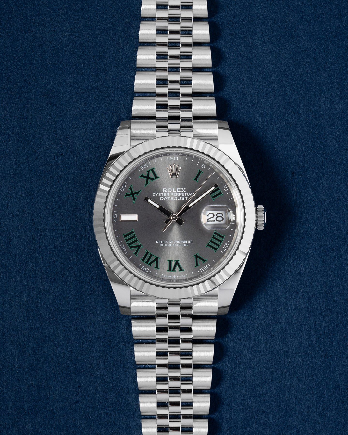 Datejust 126334 Slate Wimbledon New Rolex Watch | Grand Caliber Dallas