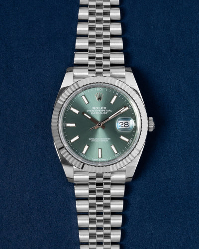 New Mint Green Rolex Datejust 126334 | Grand Caliber Dallas, Texas