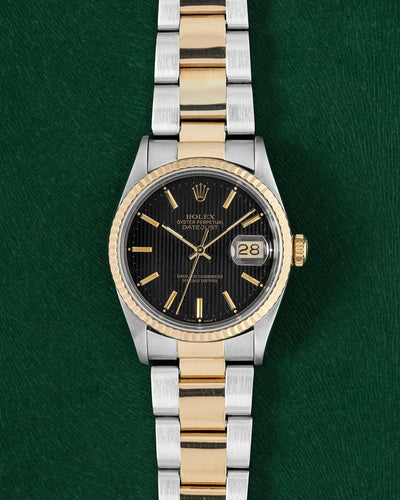 Tapestry Black Rolex Datejust 16233 | Grand Caliber Vintage Watches USA