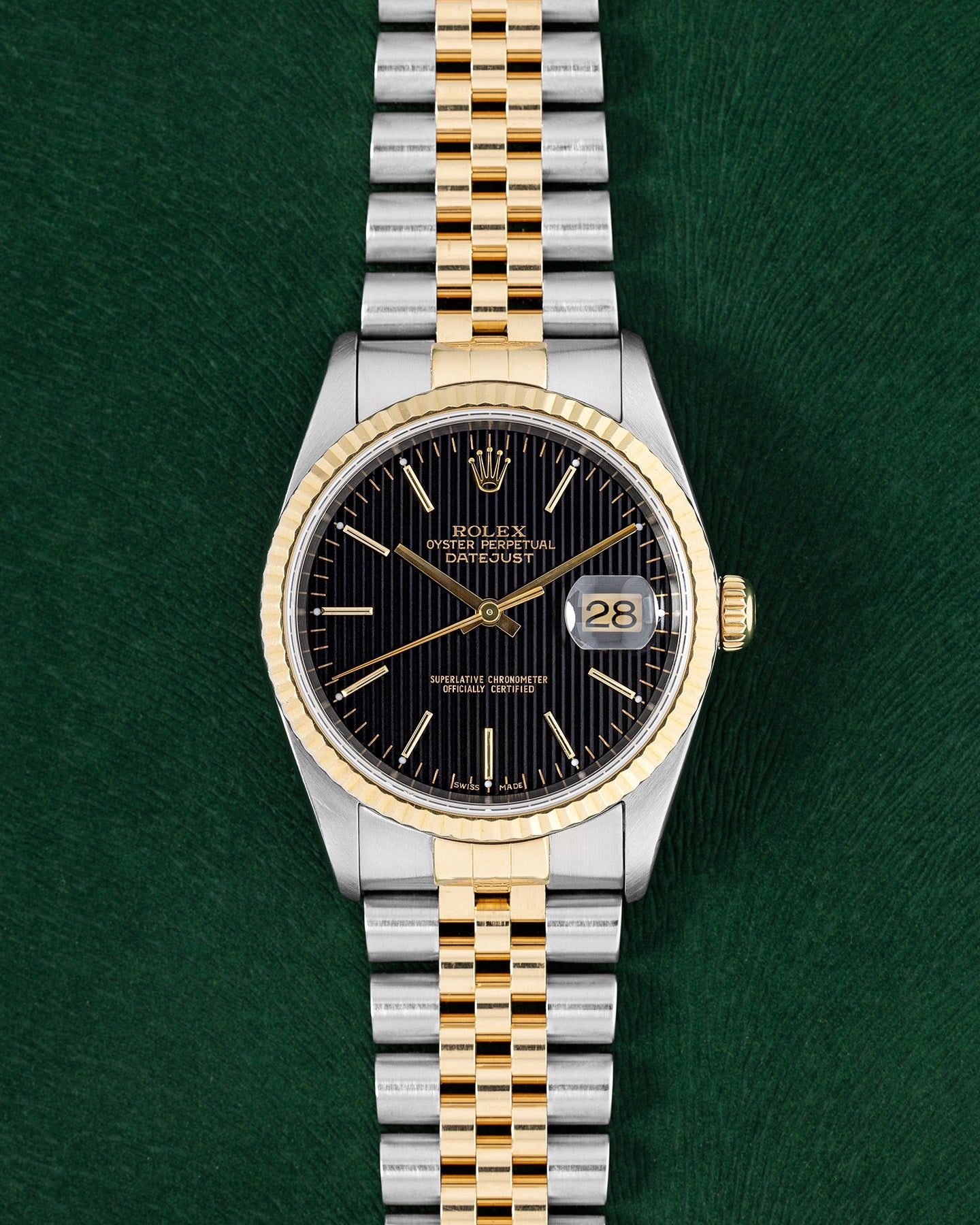 Rolex Datejust Black Tapestry 16233 | DFW Pre Owned Rolex – Grand