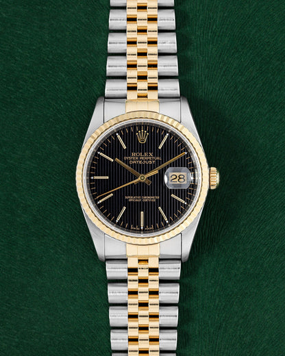 Black Tapestry Dial Rolex Datejust 36 16233 | Grand Caliber USA