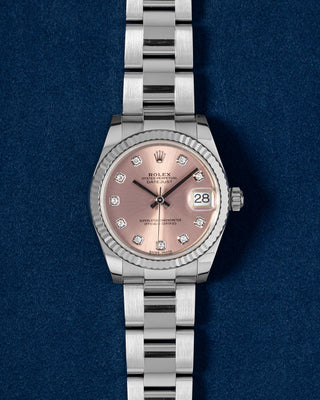 2020 Steel Pink Diamond Rolex Datejust 178274 Watch | Grand Caliber Dallas