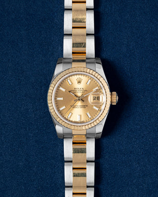 Two Tone Rolex Datejust 179173 Champagne Watch | Grand Caliber Dallas