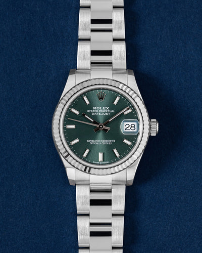 Mint Green Rolex Datejust 31 278274 | Grand Caliber Watches DFW