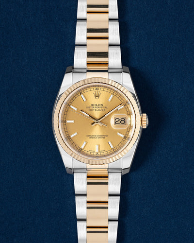 2017 Champagne Index Rolex Datejust 36 116233 | Grand Caliber Watches