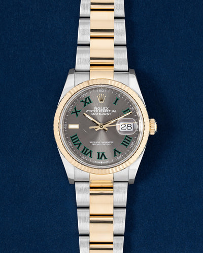 Wimbledon Rolex Datejust 36 126233 | Grand Caliber Two Tone Watches Dallas