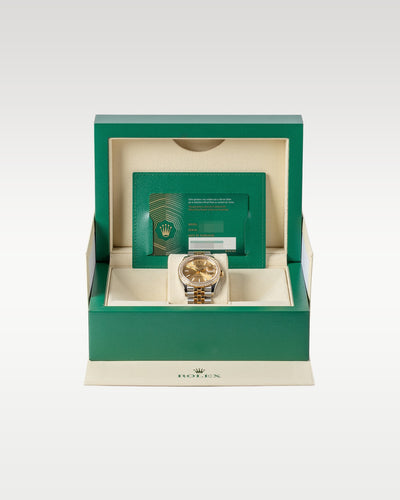 Diamond Bezel champagne Rolex Datejust 36 126283RBR | Grand Caliber Watches